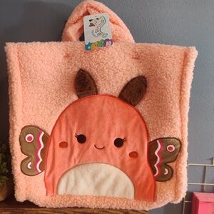 Squishmallow Fuzzy Tote Bag Mirren Moth Pink Crossbody Nwt New Peach Jazwares